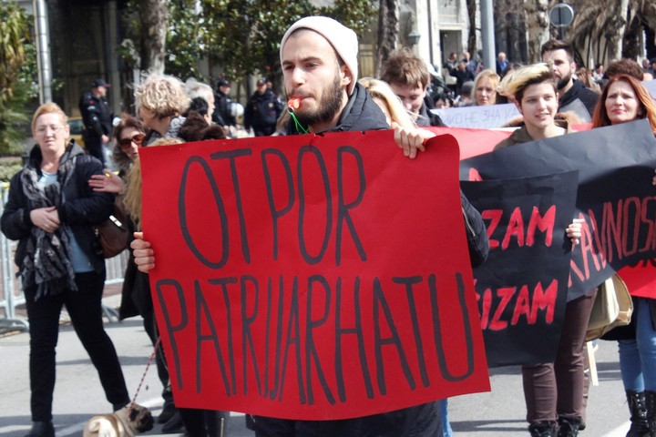 Ženy v Čiernej Hore - protest v uliciach